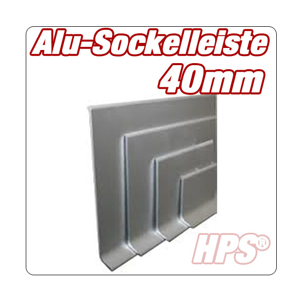 Aluminium Sockelleiste 40mm Bund 27lfm - Silber Eloxiert