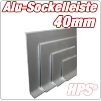 Aluminium Sockelleiste 40mm Bund 27lfm - Silber Eloxiert