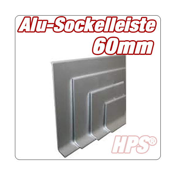 Aluminium Sockelleiste 60mm Bund 27lfm - Silber Eloxiert