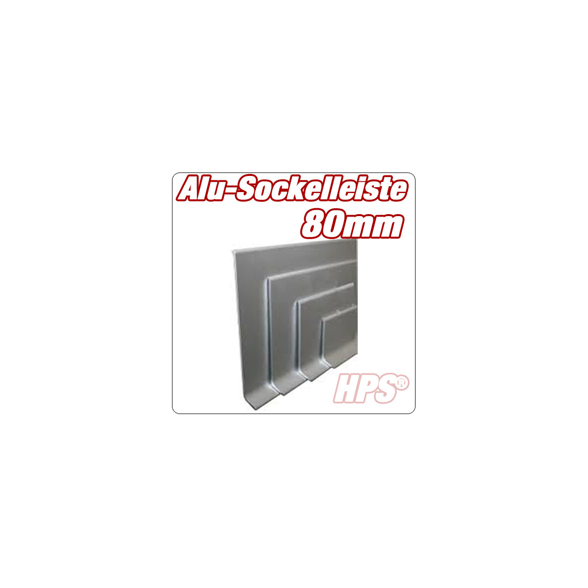 80 mm FUCHS Sockelleiste Au/ßenecke Aluminium Eloxiert silber matt H/öhe