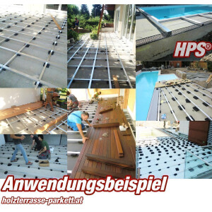 Thermoesche Terrassenholz Holzterrasse Systemlängen 120/160/200/240