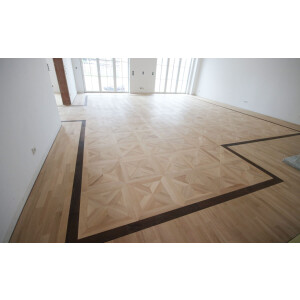 Tafelparkett Elis - Eiche 20/22mm Mehrschicht 6mm Nutzschicht Seidenmatt Versiegelt Ohne Microfase 50 x 50cm