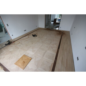 Tafelparkett Elis - Eiche 20/22mm Mehrschicht 6mm Nutzschicht Seidenmatt Versiegelt Ohne Microfase 50 x 50cm