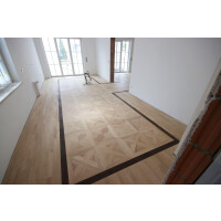 Tafelparkett Elis - Eiche 20/22mm Mehrschicht 6mm Nutzschicht Seidenmatt Versiegelt Ohne Microfase 50 x 50cm