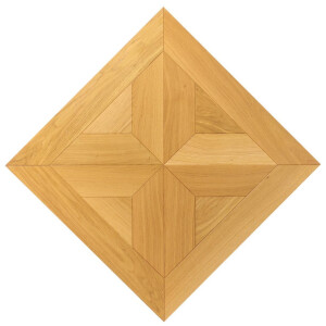 Tafelparkett Elis - Eiche 20/22mm Mehrschicht 8mm Nutzschicht Seidenmatt Versiegelt Microfase in und um der Platte 70 x 70cm
