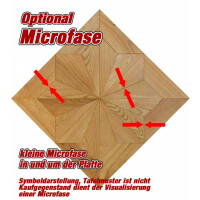 Tafelparkett Design Eiche - Castle 15mm Massivholz Vorgeschliffen unbehandelt Ohne Microfase 70 x 70cm