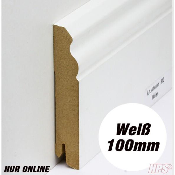 Sockelleiste weiss - Alt Wien 100mm - 14,4lfm