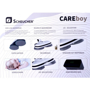 Scheucher CareBoy - Polier & Reinigungsmaschine mit Sprühfunktion, Akkubetrieb und LED Licht