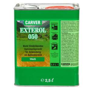 Carver Exterol 050 Terrassen&ouml;l - Wei&szlig; -  2,5lt
