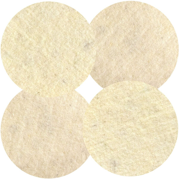 4-St&uuml;ck- Wollpads -Schafschurwolle - Polierpad &Oslash; 300 mm