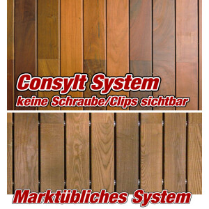 Cumaru -GEÖLT- Holzterrasse - System CONSYLT