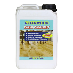Greenwood Parkettpolish Matt 3l - Grund-Erstschutz & Dauerpflege