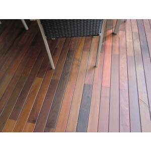 12m² Abverkauf - Ipe Diamantnuß -Short-125- Holzterrasse - System CONSYLT