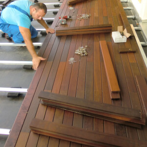 12m² Abverkauf - Ipe Diamantnuß -Short-125- Holzterrasse - System CONSYLT