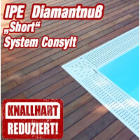 12m² Abverkauf - Ipe Diamantnuß -Short-125- Holzterrasse - System CONSYLT