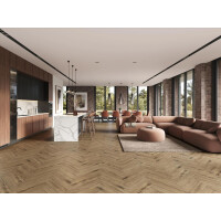 Aktion Eiche Fischgrät Fertigboden Langstab Vinyl-Click