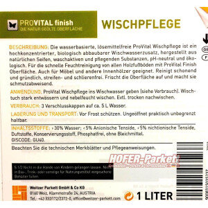 Weitzer Parkett ProVital Wischpflege