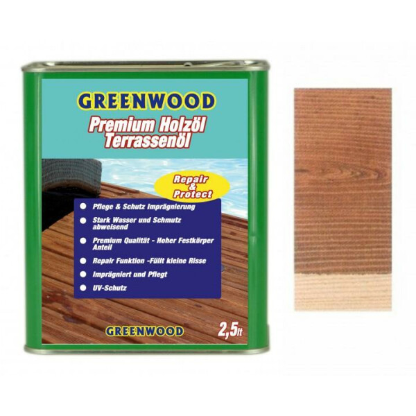Holzöl Bambus Dunkel 2,5lt. - Repair&Protect - Greenwood - Premium Holzöl
